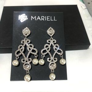 Bridal earrings  crystal pearl earrings wedding